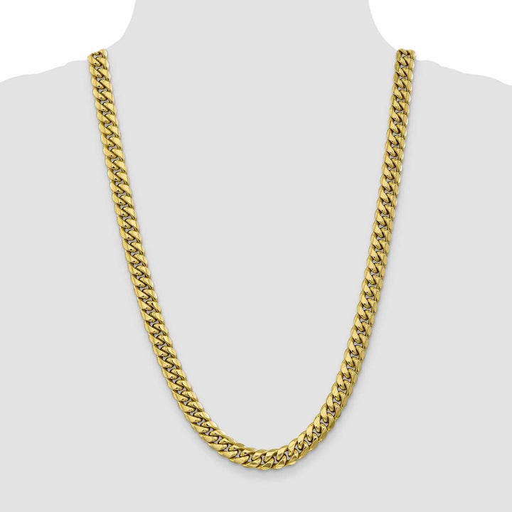 Lovely Rita's Chains 10k Yellow Gold Semi-Solid 9.3 mm Cuban Chain