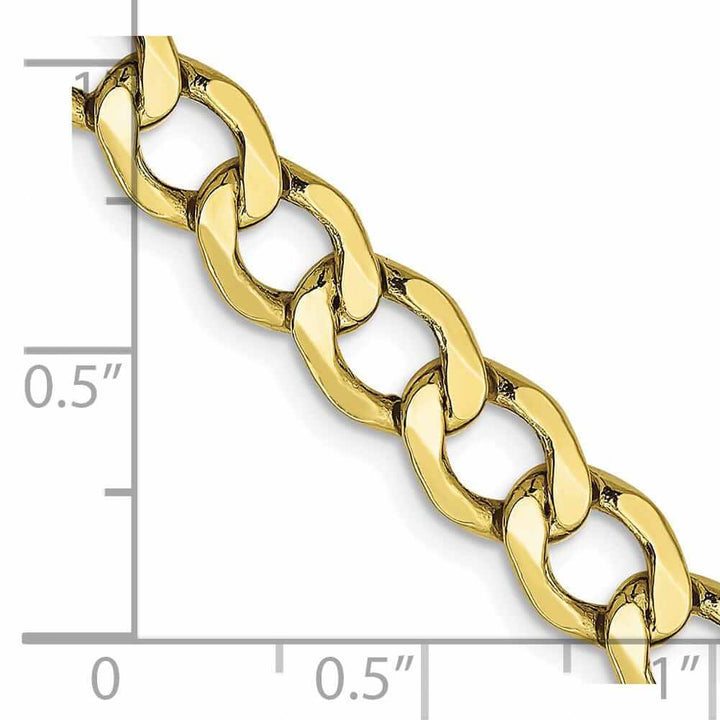 Lovely Rita's Chains 10k Yellow Gold Semi-Solid Curb Link Chain