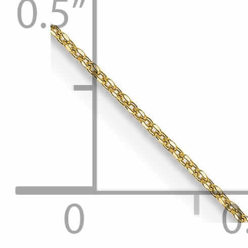 Lovely Rita's Chains 10k Yellow Gold Solid Diamond Cut Cable Chain .6MM