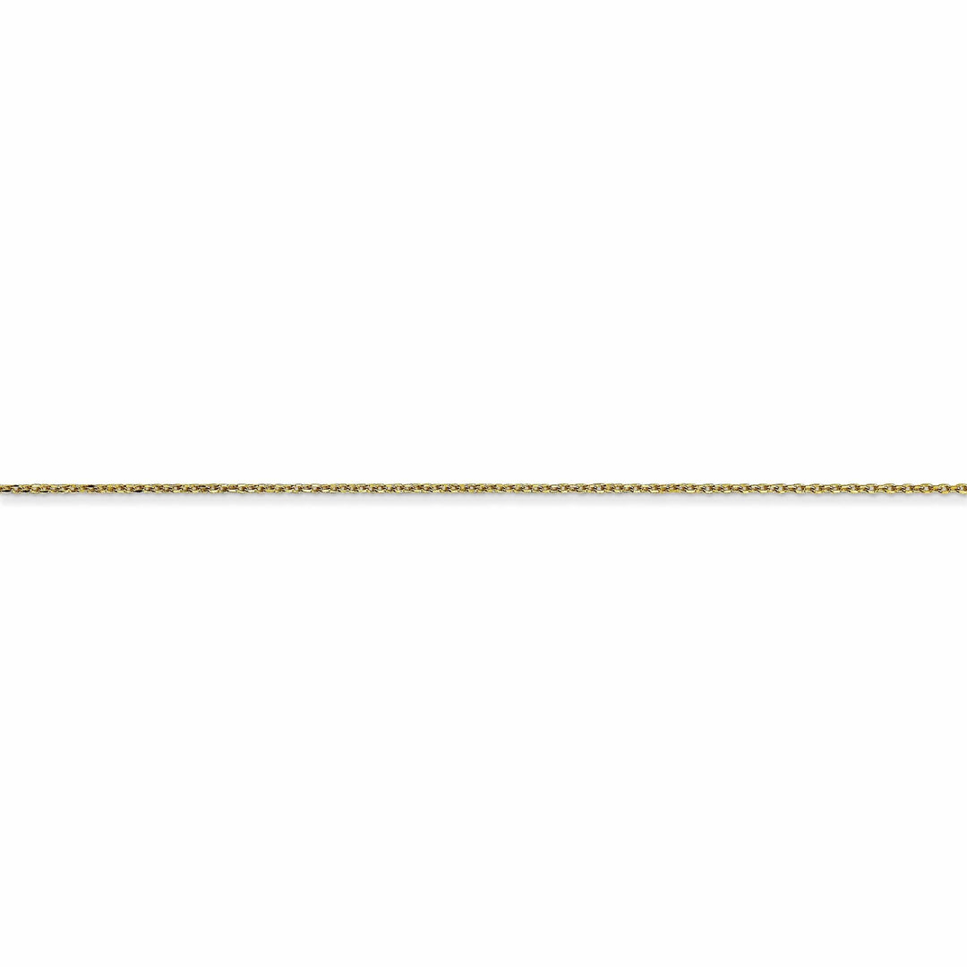 Lovely Rita's Chains 10k Yellow Gold Solid Diamond Cut Cable Chain .6MM