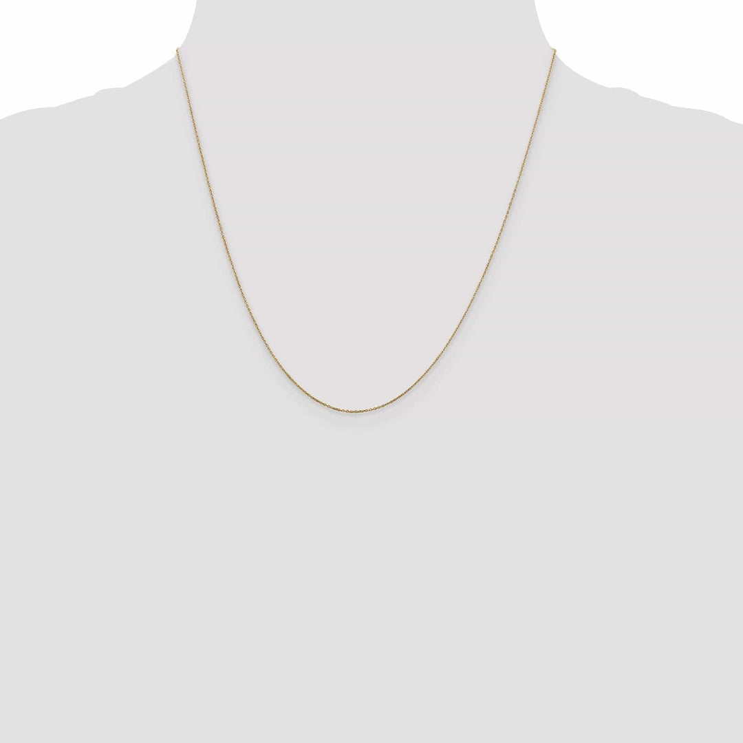 Lovely Rita's Chains 10k Yellow Gold Solid Diamond Cut Cable Chain .6MM