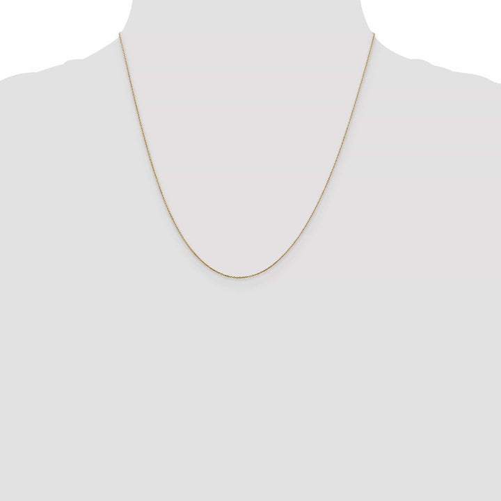 Lovely Rita's Chains 10k Yellow Gold Solid Diamond Cut Cable Chain .6MM