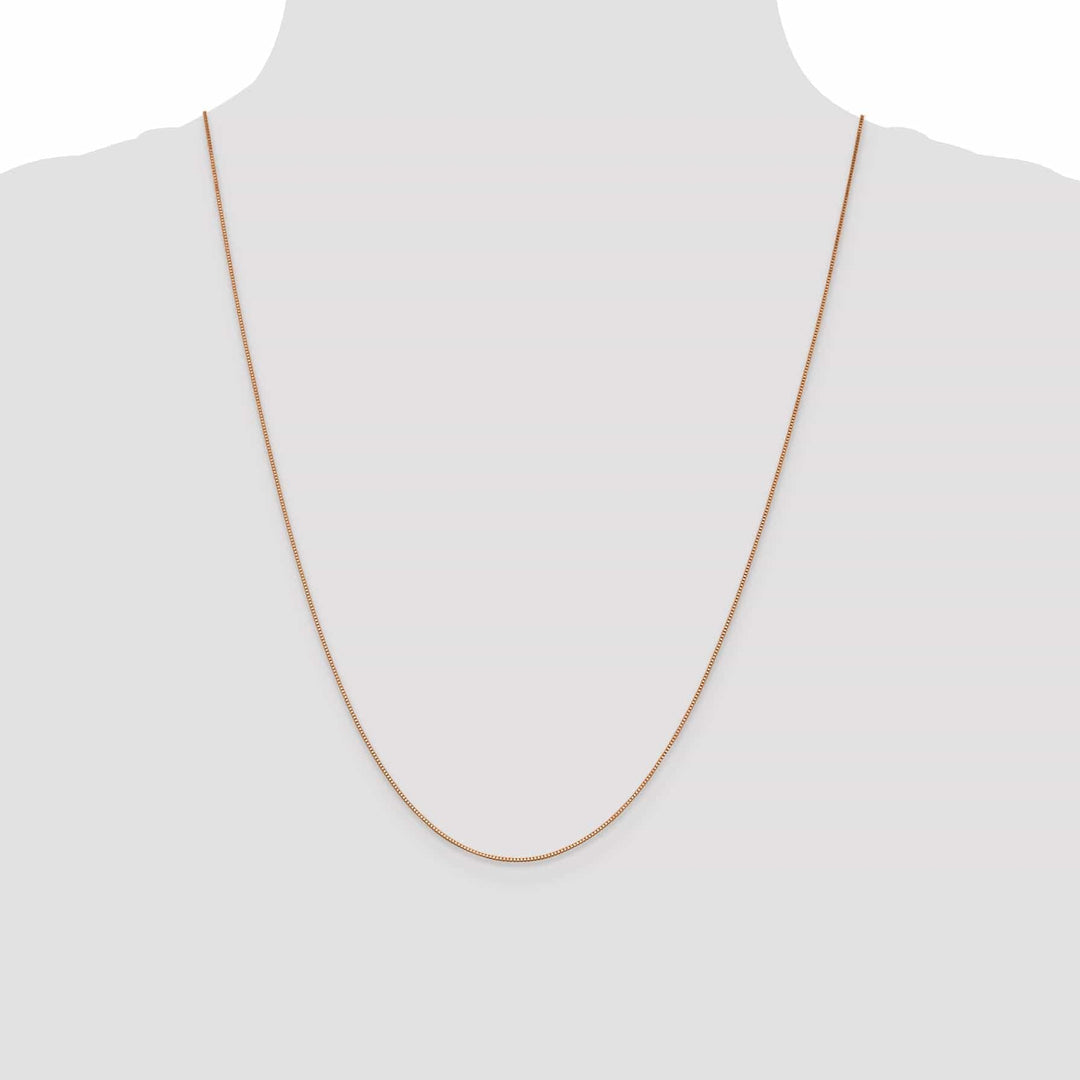 Lovely Rita's Chains 14k Rose Gold 0.70mm Solid Box Link Chain