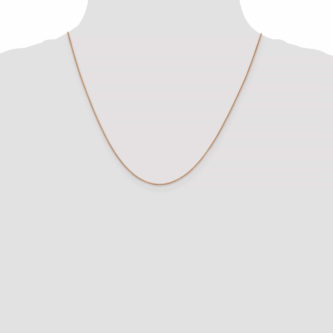 Lovely Rita's Chains 14k Rose Gold 0.70mm Solid Box Link Chain