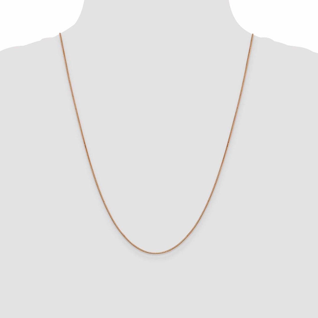 Lovely Rita's Chains 14k Rose Gold 0.80mm Solid Box Link Chain