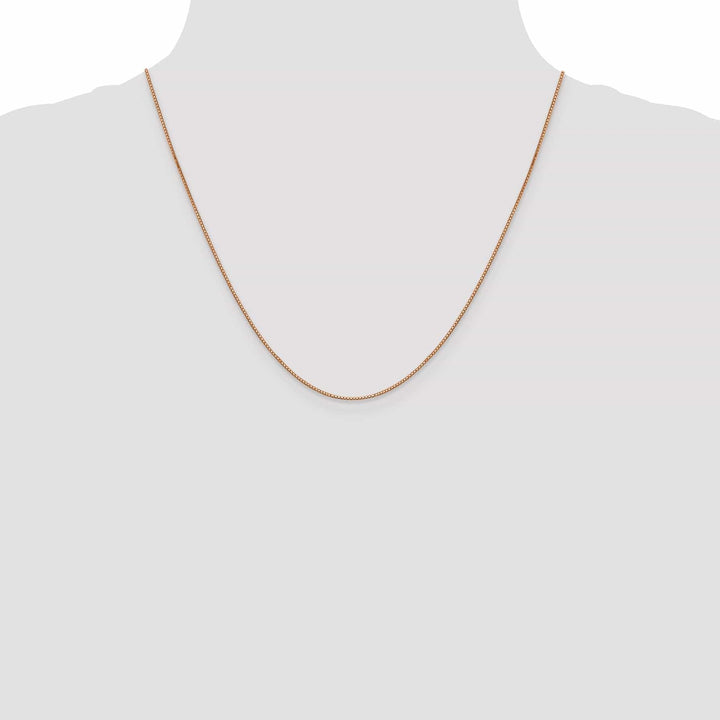 Lovely Rita's Chains 14k Rose Gold 0.80mm Solid Box Link Chain