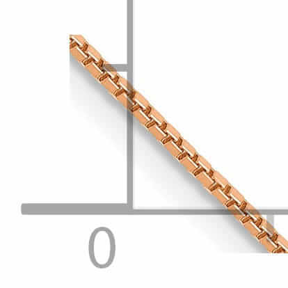 Lovely Rita's Chains 14k Rose Gold 0.80mm Solid Box Link Chain