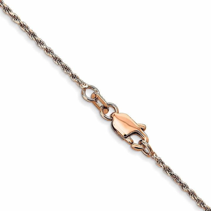 Lovely Rita's Chains 14K Rose Gold 1.00mm Solid Diamond Cut Rope Chain