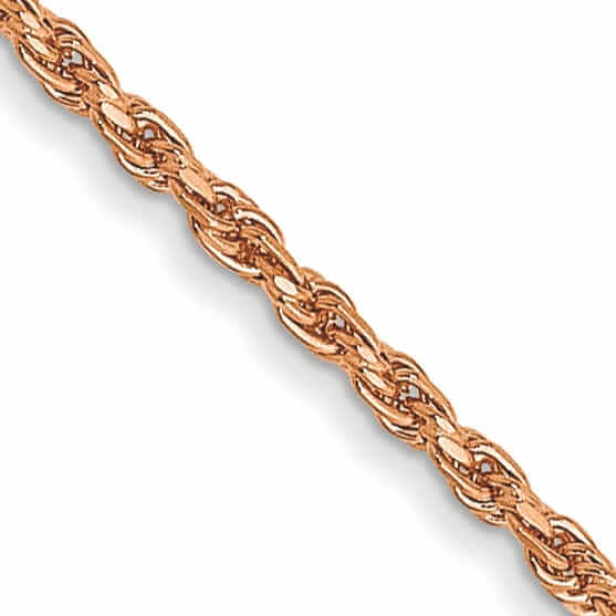 Lovely Rita's Chains 14K Rose Gold 1.00mm Solid Diamond Cut Rope Chain
