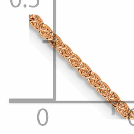 Lovely Rita's Chains 14K Rose Gold 1.2mm Spiga Wheat Chain