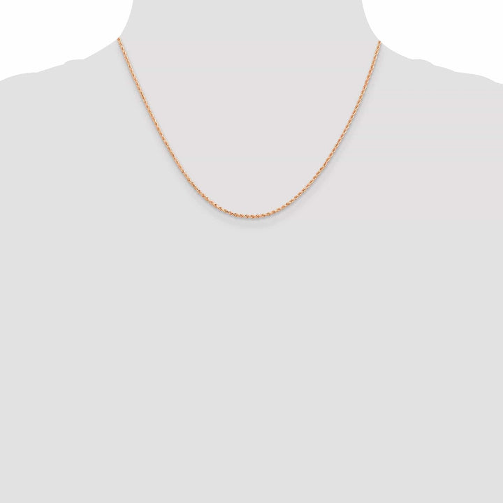 Lovely Rita's Chains 14k Rose Gold 1.5mm Diamond Cut Rope Chain