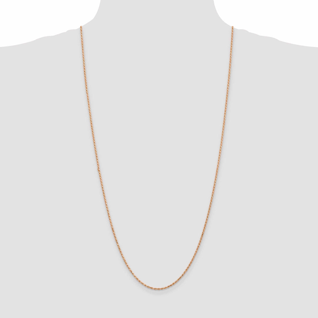 Lovely Rita's Chains 14k Rose Gold 1.8m Solid Diamond Cut Rope Chain
