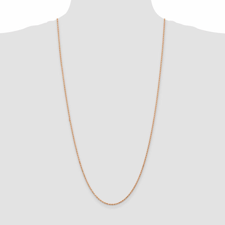 Lovely Rita's Chains 14k Rose Gold 1.8m Solid Diamond Cut Rope Chain