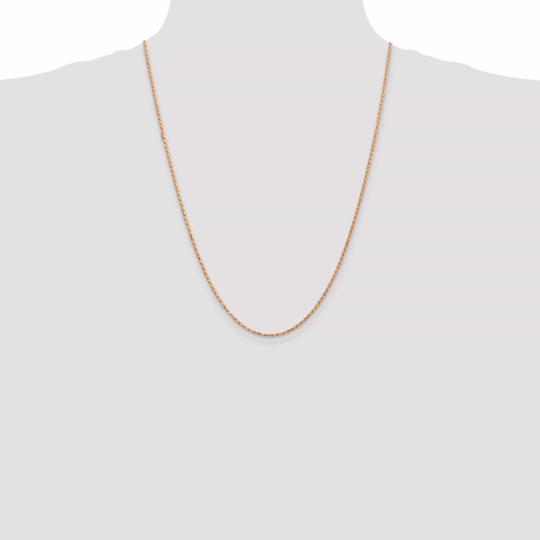 Lovely Rita's Chains 14k Rose Gold 1.8m Solid Diamond Cut Rope Chain