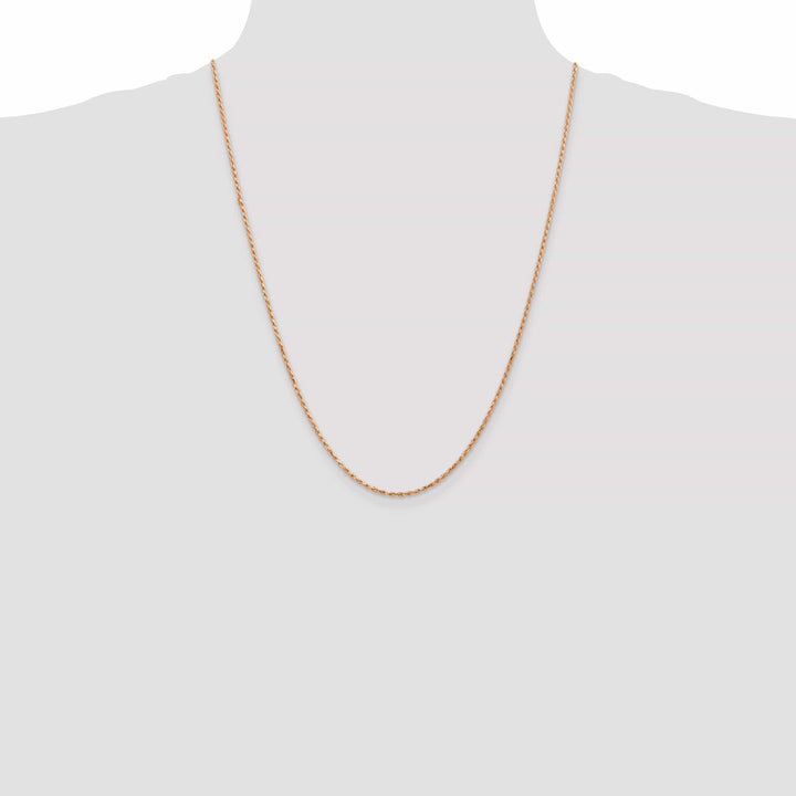 Lovely Rita's Chains 14k Rose Gold 1.8m Solid Diamond Cut Rope Chain
