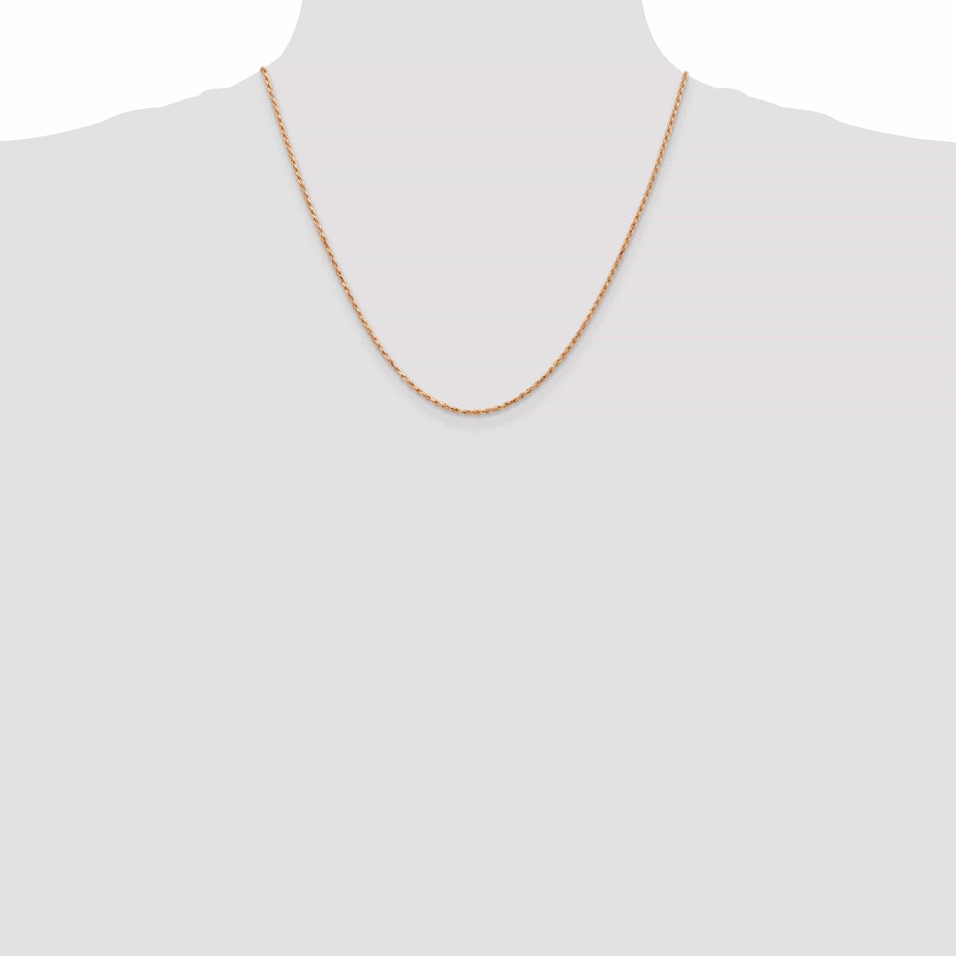 Lovely Rita's Chains 14k Rose Gold 1.8m Solid Diamond Cut Rope Chain