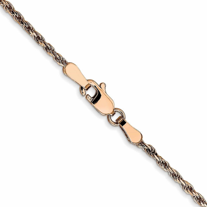 Lovely Rita's Chains 14k Rose Gold 1.8m Solid Diamond Cut Rope Chain