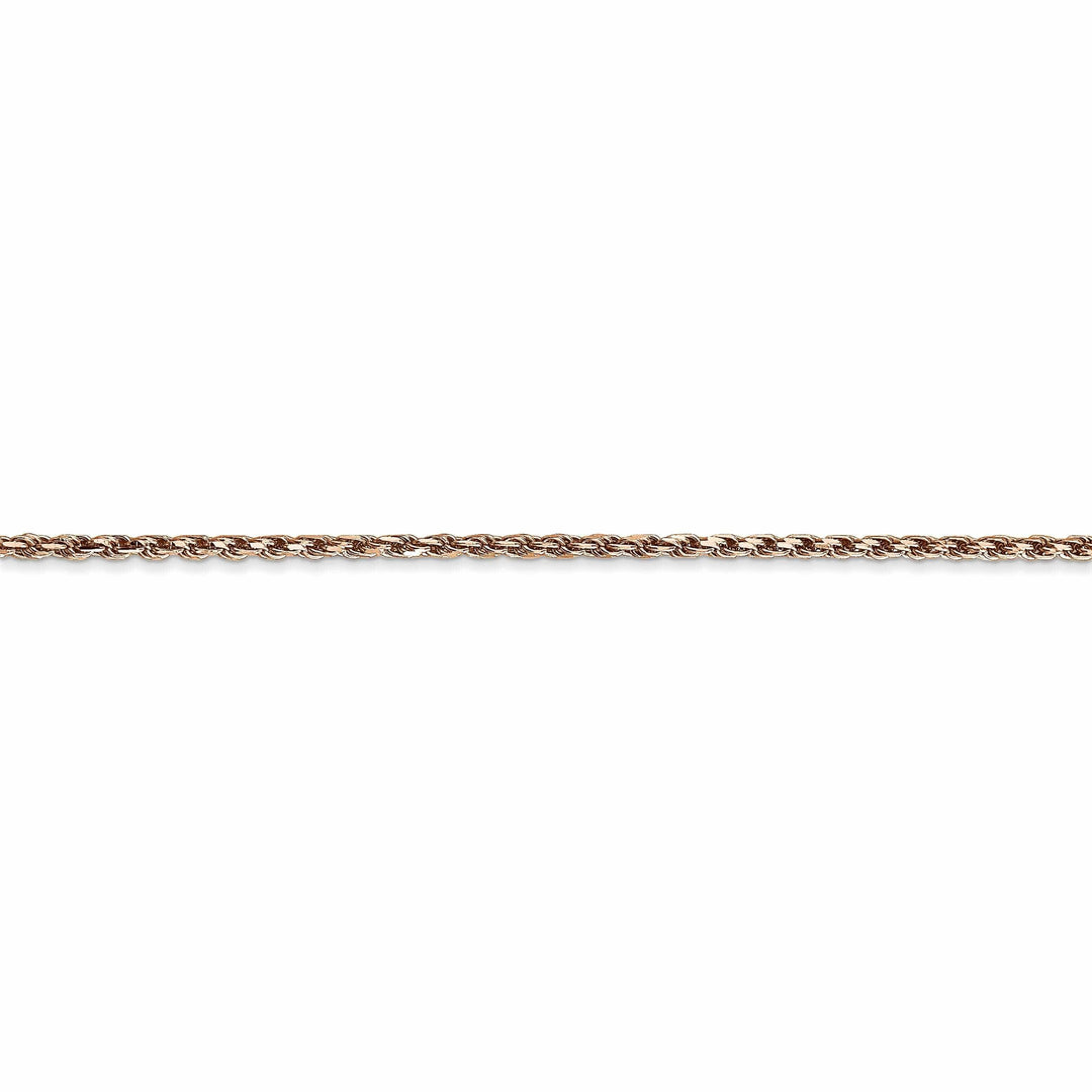 Lovely Rita's Chains 14k Rose Gold 1.8m Solid Diamond Cut Rope Chain