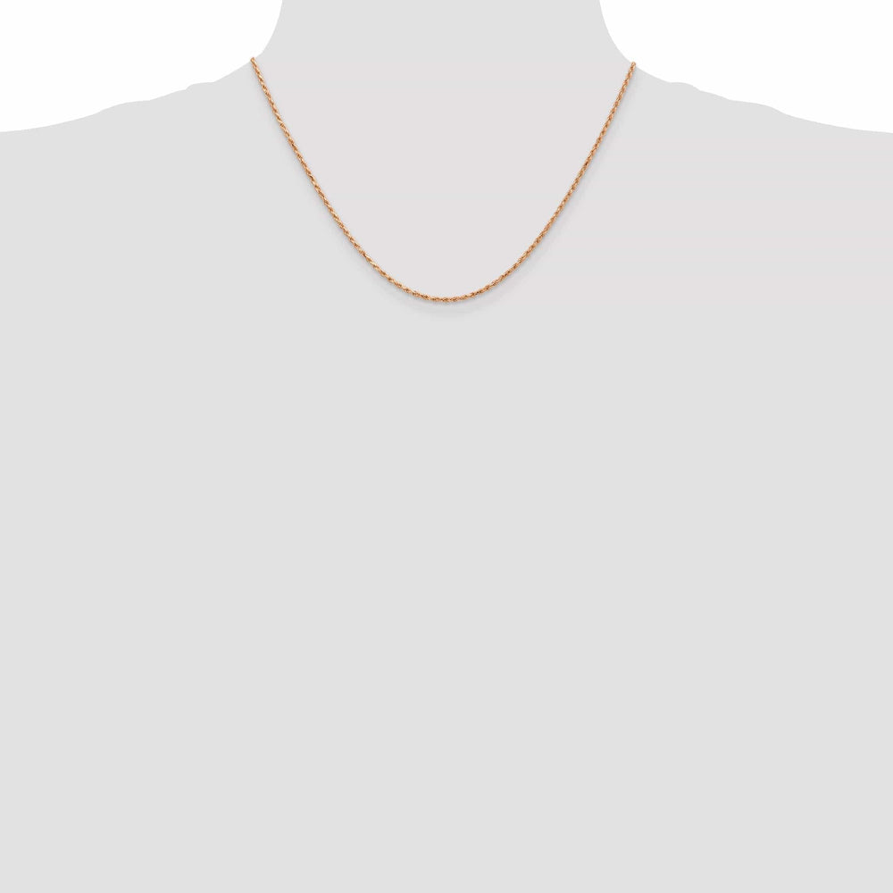 Lovely Rita's Chains 14k Rose Gold 1.8m Solid Diamond Cut Rope Chain