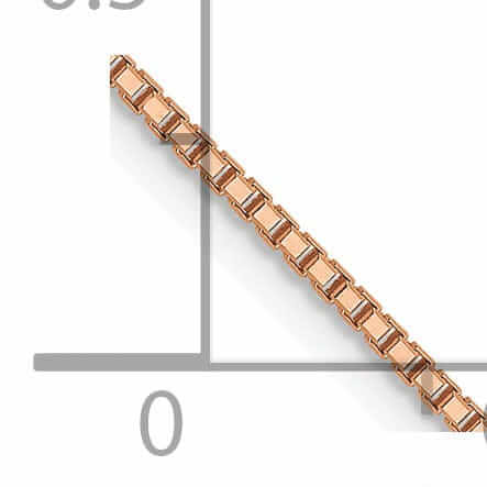 Lovely Rita's Chains 14K Rose Gold 1 mm Octagonal Sparkle Box Chain