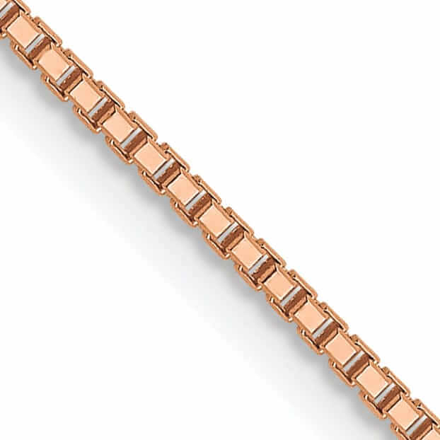 Lovely Rita's Chains 14K Rose Gold 1 mm Octagonal Sparkle Box Chain