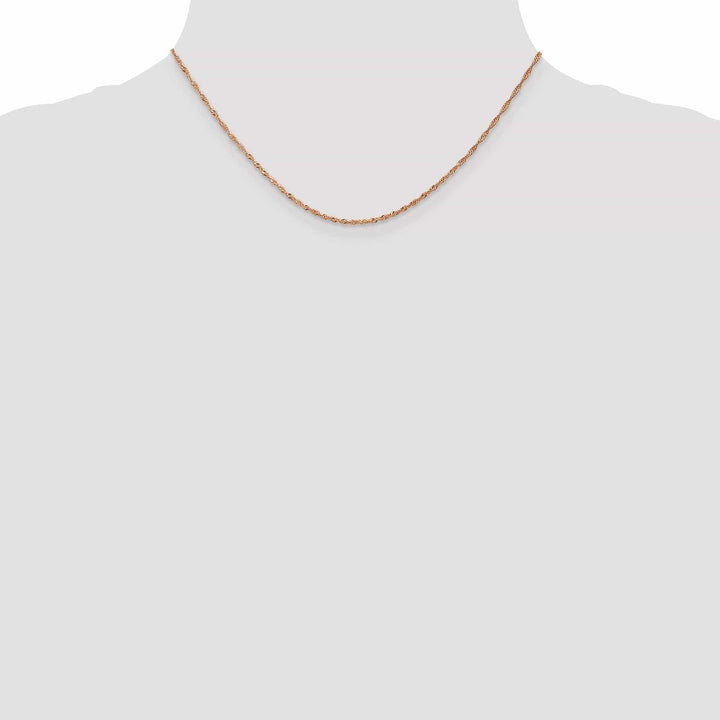 Lovely Rita's Chains 14K Rose Gold 1 mm Singapore Chain