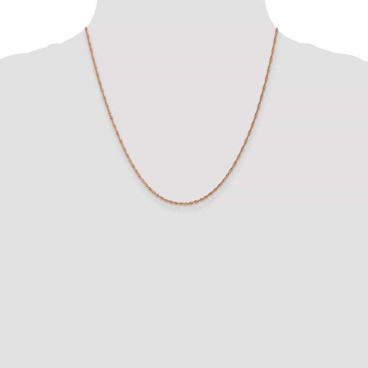 Lovely Rita's Chains 14K Rose Gold 1 mm Singapore Chain