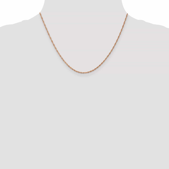 Lovely Rita's Chains 14K Rose Gold 1 mm Singapore Chain