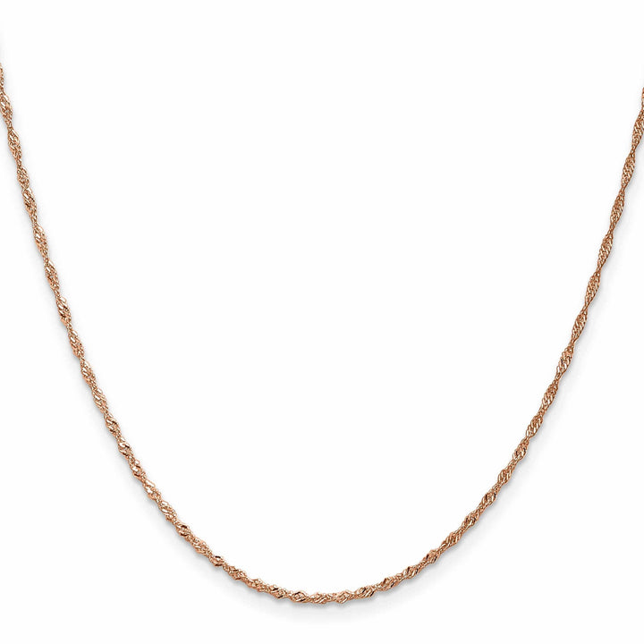 Lovely Rita's Chains 14K Rose Gold 1 mm Singapore Chain