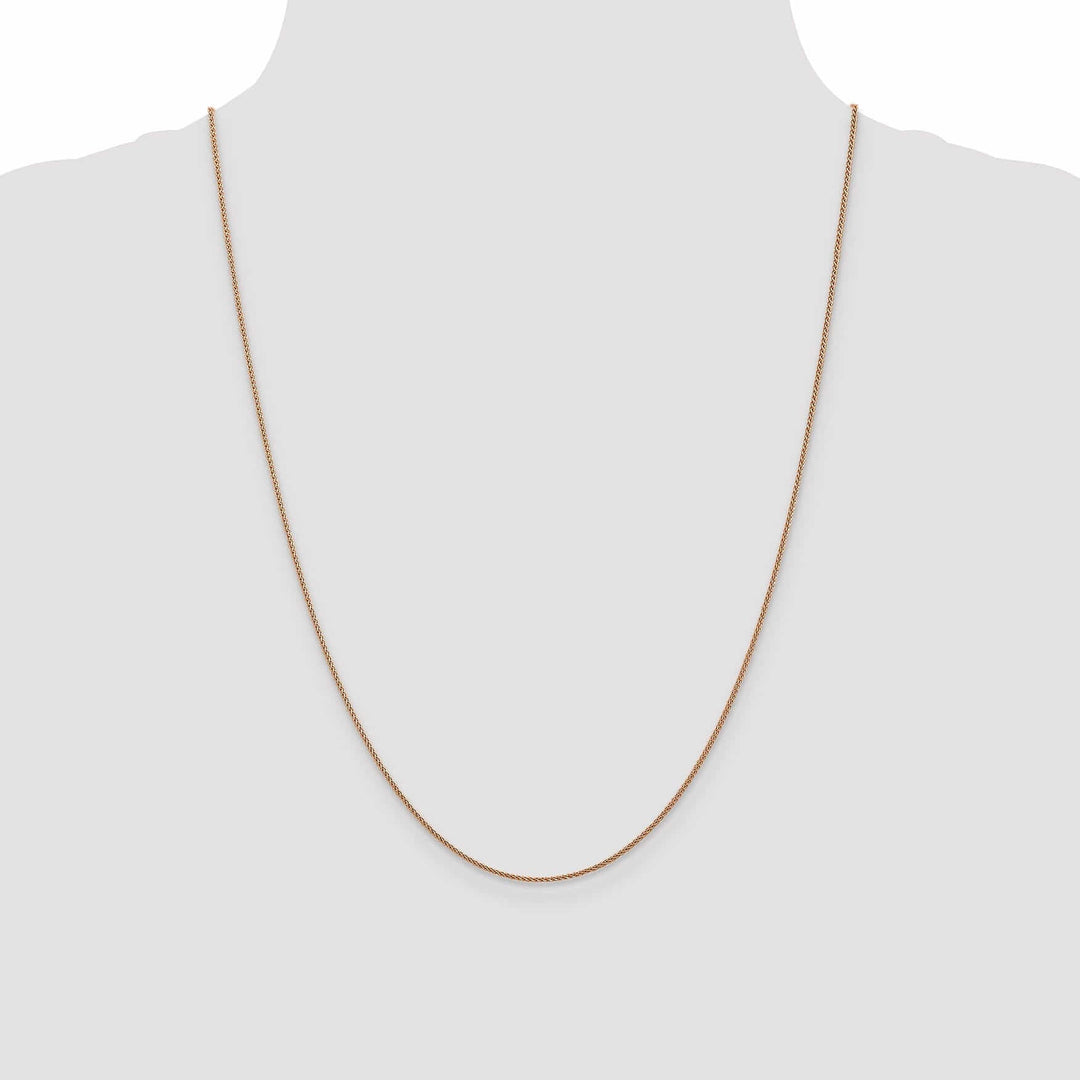 Lovely Rita's Chains 14K Rose Gold 1mm Spiga Wheat Chain