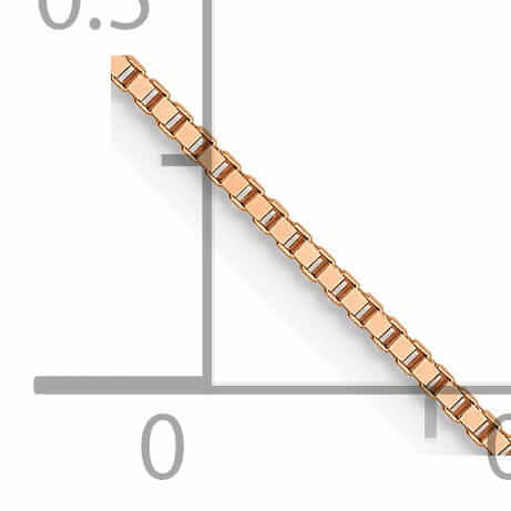 Lovely Rita's Chains 14K Rose Gold .7 mm Box Chain
