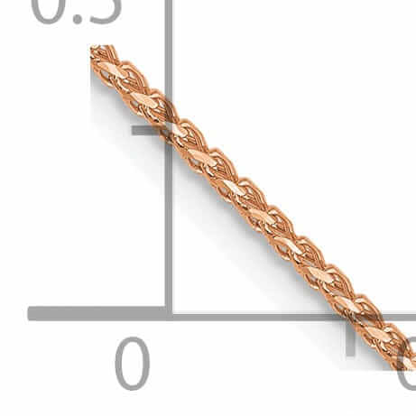 Lovely Rita's Chains 14K Rose Gold .95 mm D.C Open Franco Chain