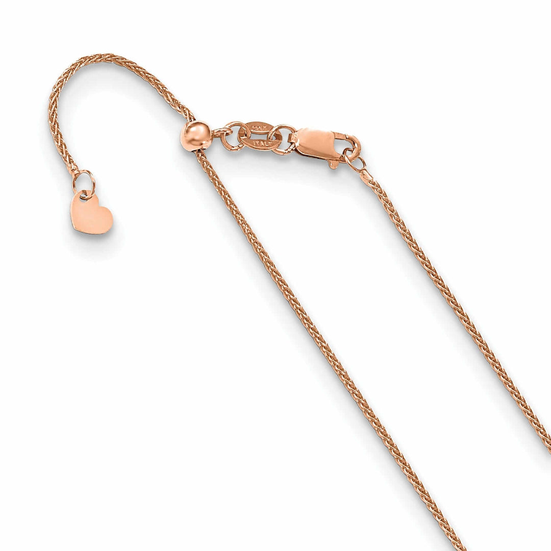 Leslie's Chains 14k Rose Gold Adjustable Wheat Chain