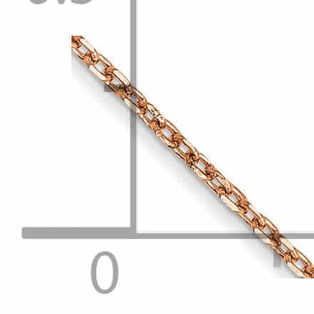 Lovely Rita's Chains 14k Rose Gold Cable Chain 1MM