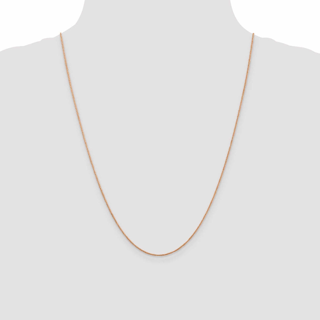 Lovely Rita's Chains 14K Rose Gold Polished 0.70mm Solid Ropa Chain