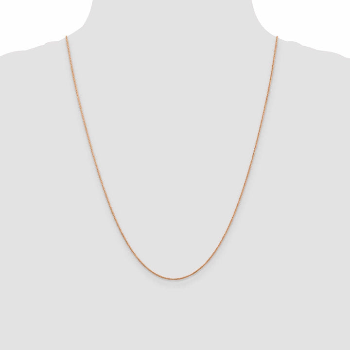 Lovely Rita's Chains 14K Rose Gold Polished 0.70mm Solid Ropa Chain