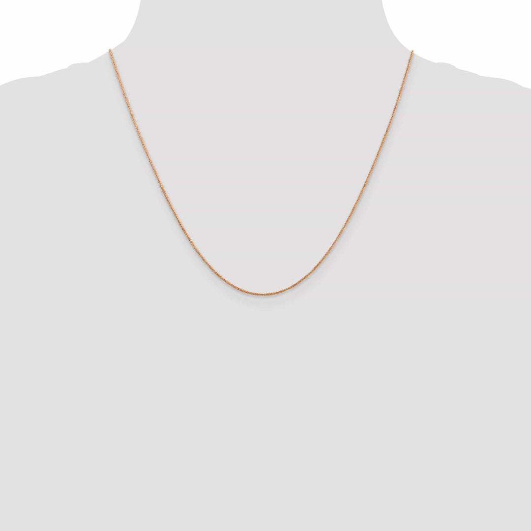 Lovely Rita's Chains 14K Rose Gold Polished 0.70mm Solid Ropa Chain