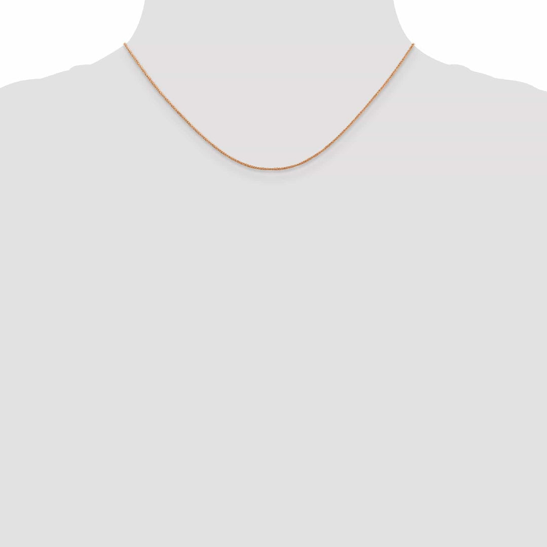 Lovely Rita's Chains 14K Rose Gold Polished 0.70mm Solid Ropa Chain