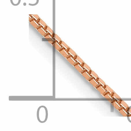 Lovely Rita's Chains 14k Rose Gold Polished 1.00mm Box Link Chain