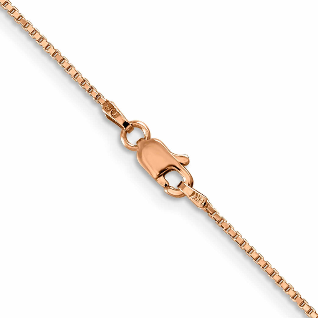 Lovely Rita's Chains 14k Rose Gold Polished 1.00mm Box Link Chain
