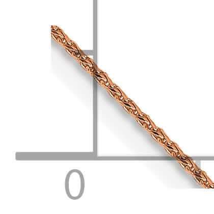 Lovely Rita's Chains 14k Rose Gold Polished 1.00mm D.C Spiga Chain