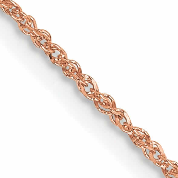 Lovely Rita's Chains 14K Rose Gold Polished 1.10mm Solid Ropa Chain