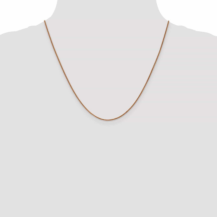 Lovely Rita's Chains 14k Rose Gold Polished 1.20mm D.C Spiga Chain