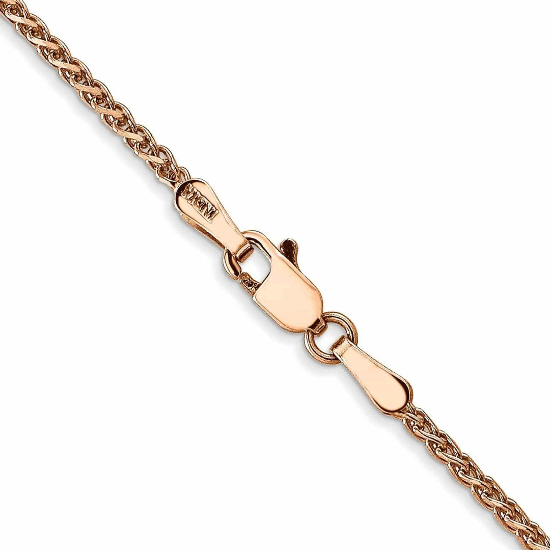 Lovely Rita's Chains 14k Rose Gold Polished 1.40mm D.C Spiga Chain