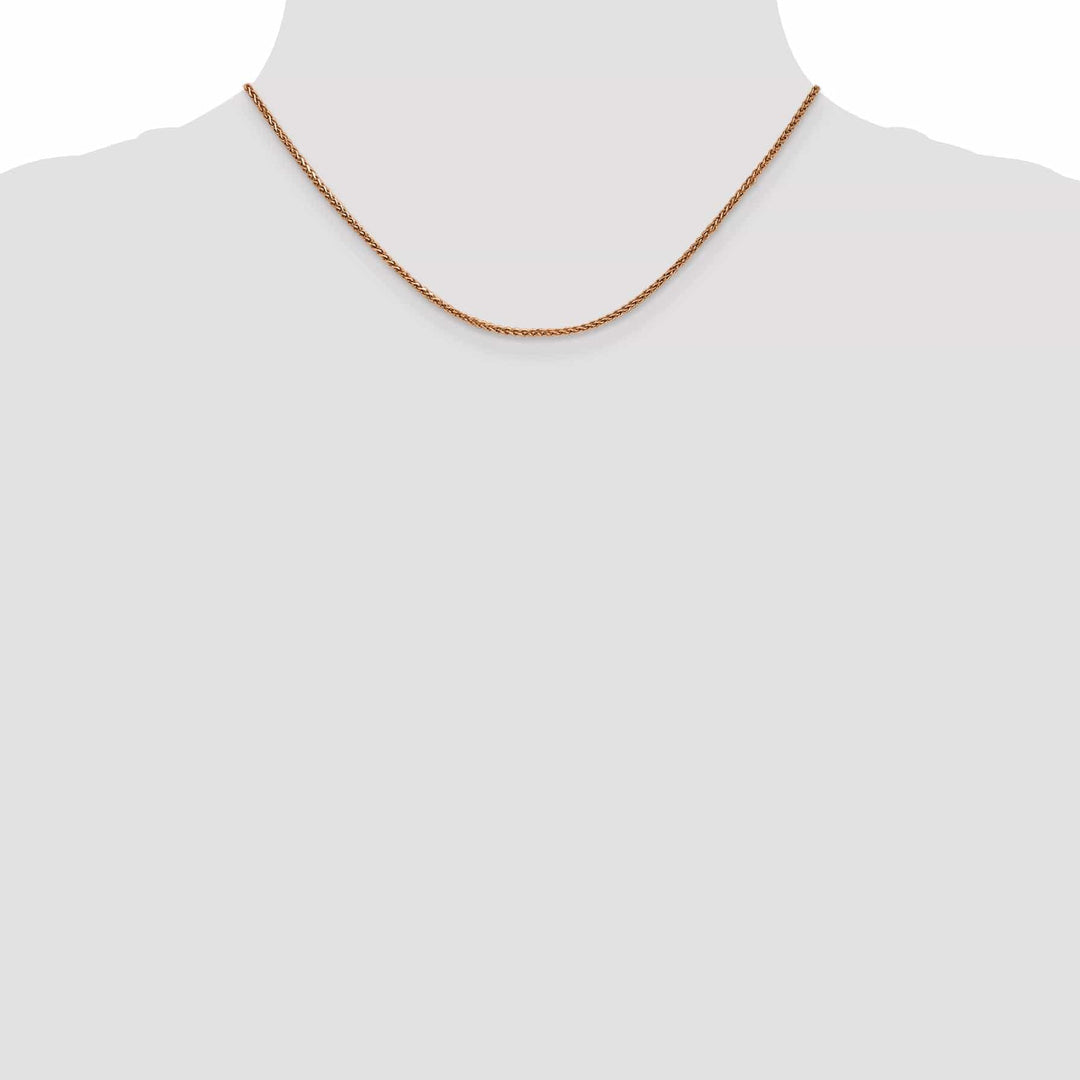 Lovely Rita's Chains 14k Rose Gold Polished 1.40mm D.C Spiga Chain