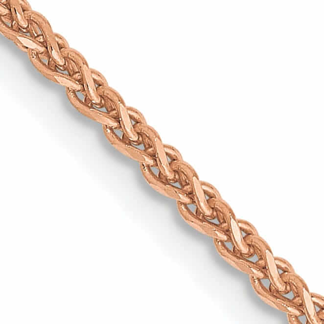 Lovely Rita's Chains 14k Rose Gold Polished 1.40mm D.C Spiga Chain