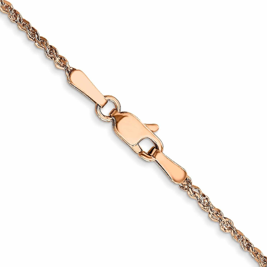 Lovely Rita's Chains 14K Rose Gold Polished 1.70mm Solid Ropa Chain