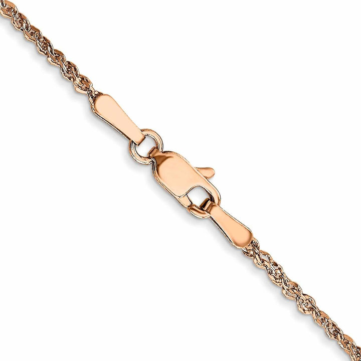 Lovely Rita's Chains 14K Rose Gold Polished 1.70mm Solid Ropa Chain