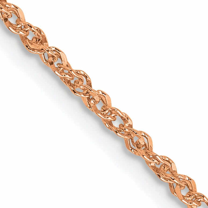 Lovely Rita's Chains 14K Rose Gold Polished 1.70mm Solid Ropa Chain