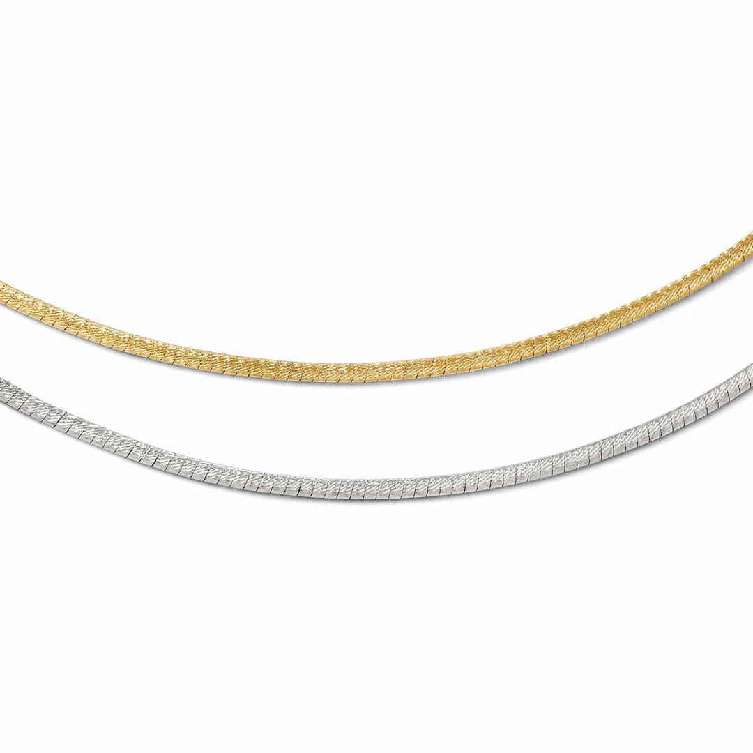 Lovely Rita's Chains 14k Two-tone Reversible Adjustable Omega Chain